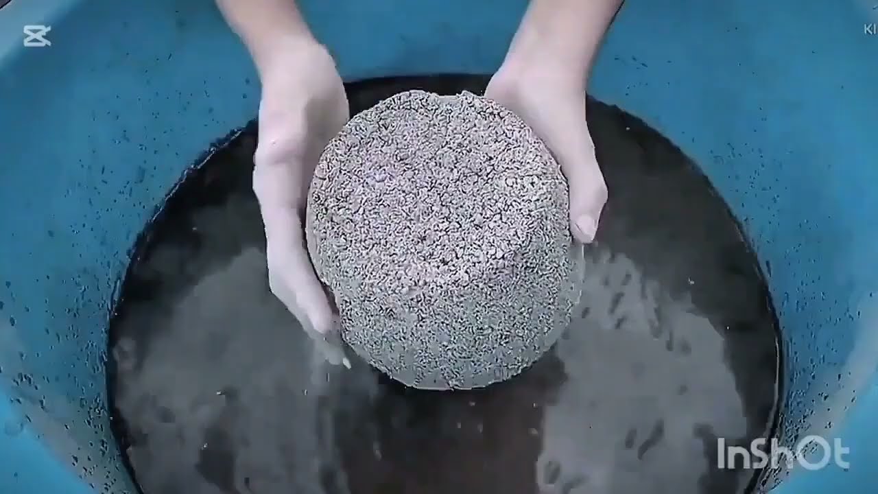 ASMR|| Sand cement different textures in different shapes water crumbling #asmr #clay #satisfying 