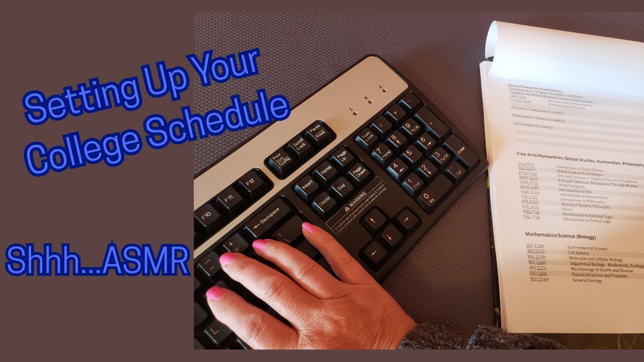 Setting Up Your College Schedule - ASMR - Whispering