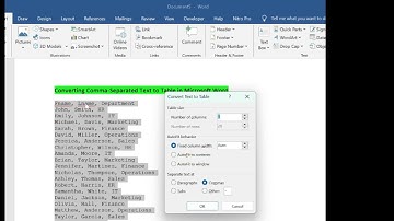 How to Convert Text to Table in Microsoft Word (Easy Tutorial)