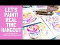 Let's Paint Together! Real Time Abstract Floral in Watercolor & Chat