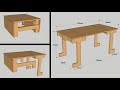 HOW TO MAKE A DINING TABLE TO COFFEE TABLE WITH SECRET DRAWERS STEP BY STEP