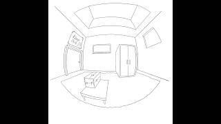 Five Point Perspective Speedrun | Fisheye Drawing in Procreate #procreate #perspective
