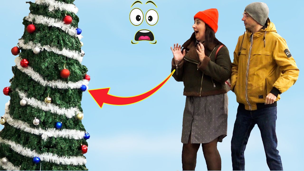The Best Christmas tree Scare Prank 2023 New Year's joke YouTube
