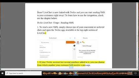 Integrate LiveChat with Twilio: Sending SMS