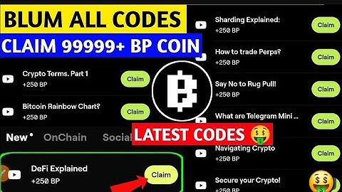 Blum All Video Codes | Claim Free 10000 BP | Blum Listing Update