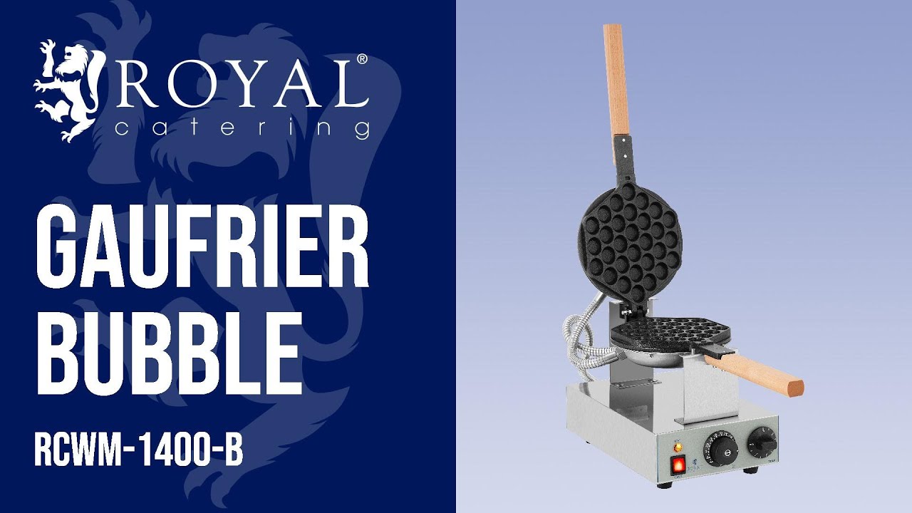 Royal Catering Gaufrier à bulles RCWM-1400-B (1,415 W, motif bulles, acier inoxydable/aluminium, poignées résistantes à la chaleur, 50-250 °C Royal Catering Gaufrier à bulles RCWM-1400-B (1,415 W, motif bulles, acier inoxydable/aluminium, poignées résistantes à la chaleur, 50-250 °C