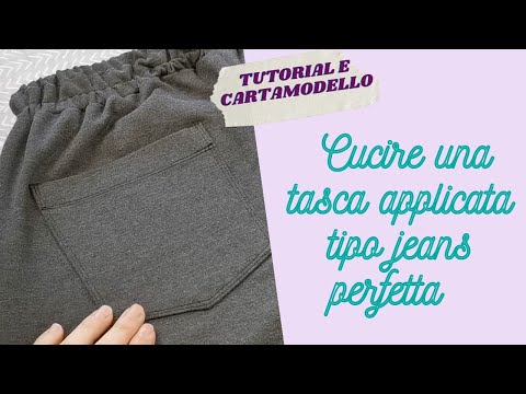 Come cucire una tasca applicata, tipo jeans in modo preciso