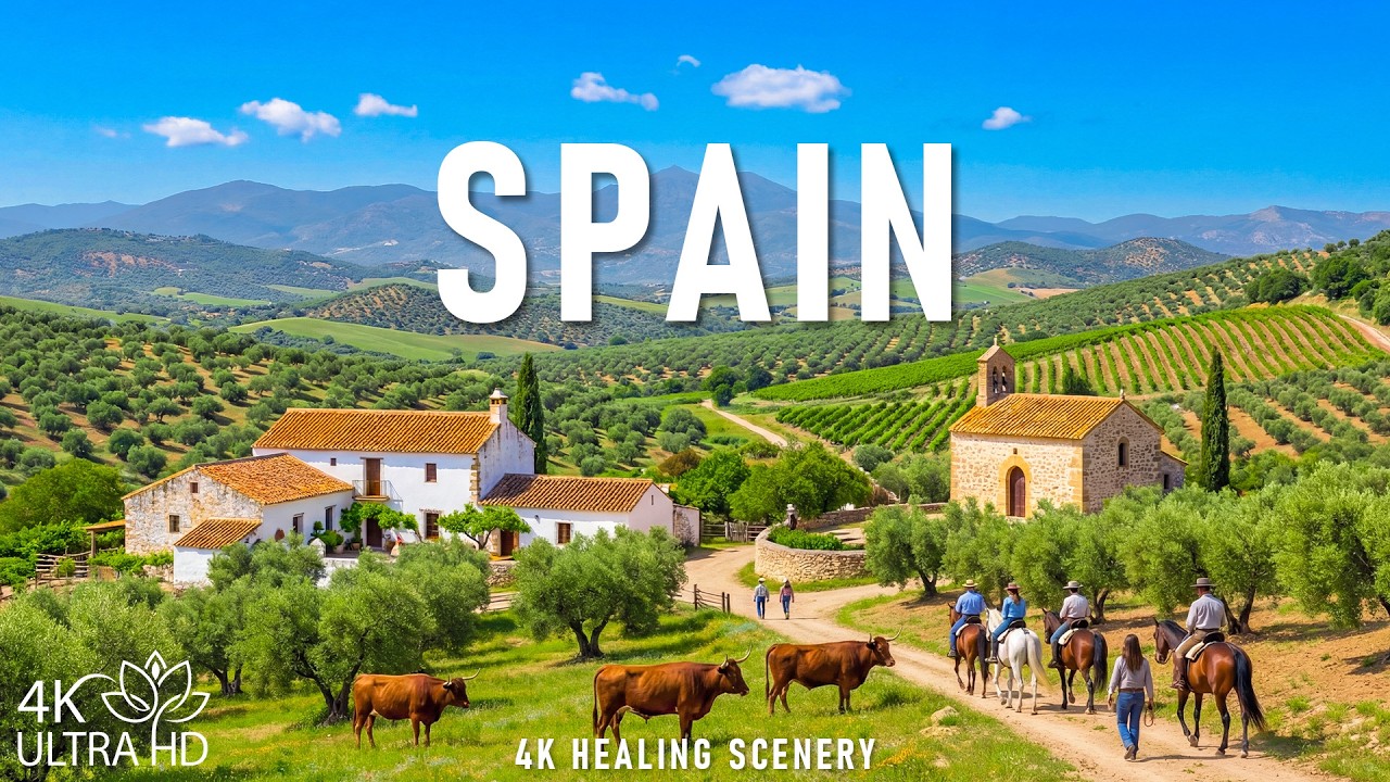 Spain 4K | Mediterranean Azure Dream – Turquoise Coves, Sunlit Cliffs & Calming Waves