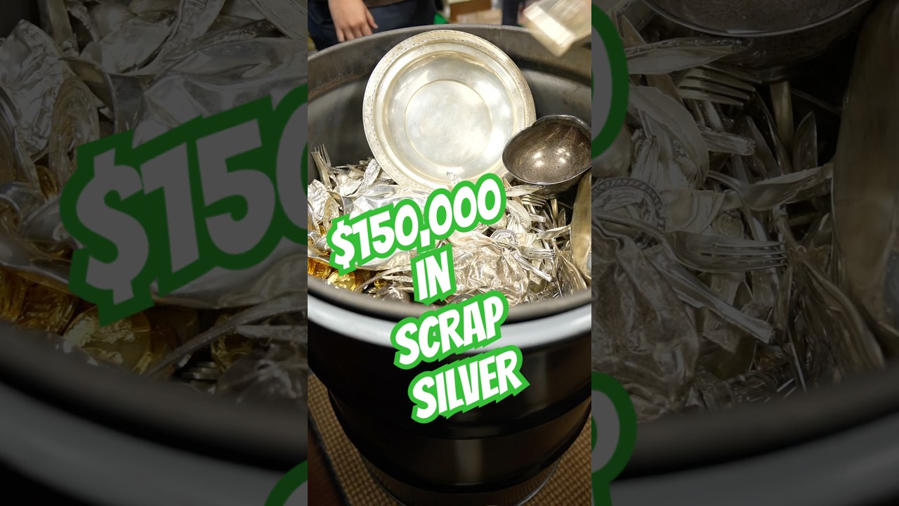 $150,000 IN SCRAP SILVER😳#silvercoins #silver #wealth