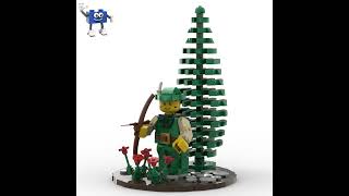 3:1 up-scaled Forestman Mini Figure in LEGO®