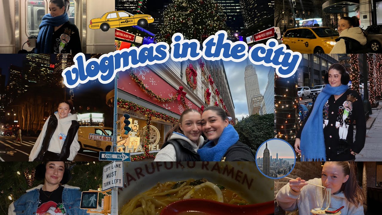 VLOGMAS В НЬЮ-ЙОРКЕ: первый полноценный день! Уютный рамен и зимняя деревня в Брайант-парке ❄️❤️
