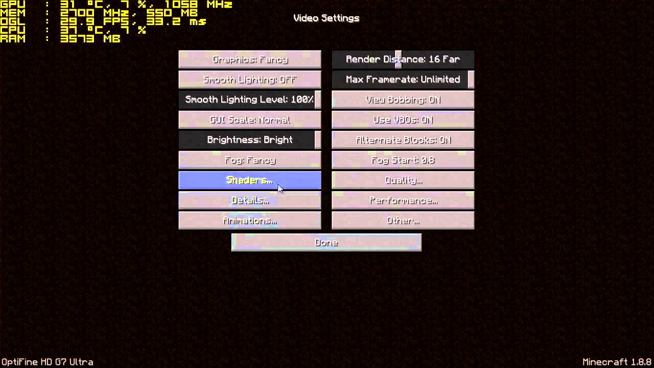 Minecraft shaders gtx 750ti