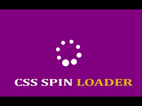 CSS Spin Loader with HTML and CSS