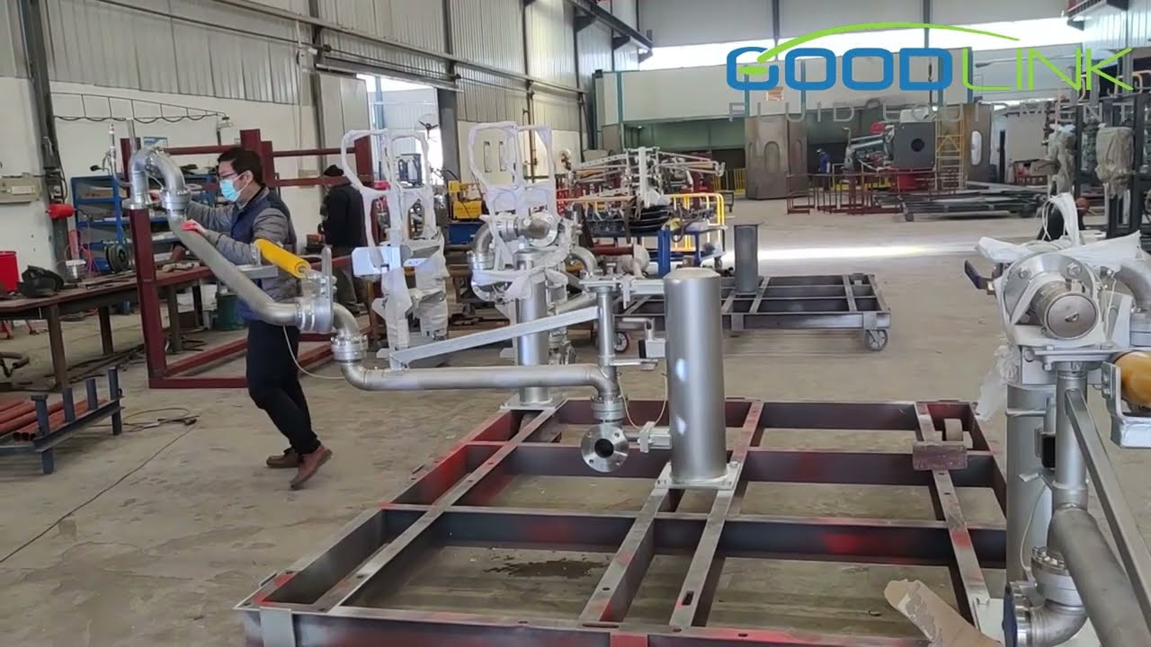 single pipe bottom loading arm operation demo