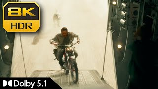 8K HDR | Chris Jumps Bike Into Plane While Raptors Chase (Jurassic World Dominion) | Dolby 5.1
