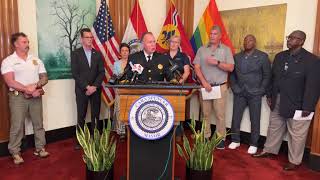 Press conference on I-44 closures in St. Louis due to water main break, sinkhole