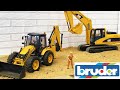 Great Trucks Construction Site, Bruder Toys Tractors Excavators Best Compilation!