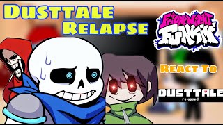 Dusttale: Relapsed || Fnf React To Sans, Papyrus & Chara || FNF Undertale Fangame