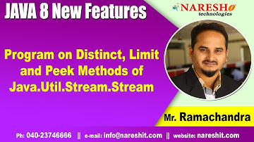 Program on Distinct, Limit and Peek Methods of Java.Util.Stream.Stream | Java 8 New Features