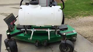 Building sprayer for zero turn mower