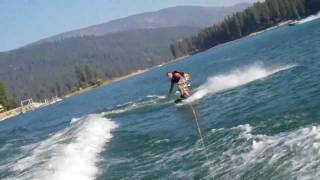 Wakeboarding-Labor Day 2010-Camping-Bass Lake-Eric gets up!
