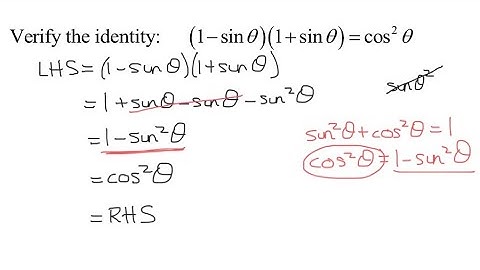 Verify Trigonometric Identity Involving Sine, Cosine, and a Pythagorean Identity
