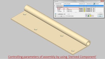 Controlling parameters of assembly by using  Derived Component (Video Tutorial) Autodesk Inventor