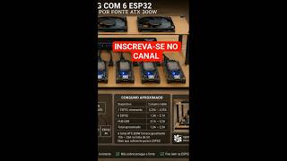 Projeto minirig com 6 ESP32 e uma tela 2.8" #dgb #esp32 #hmpool #miner #bitcoin