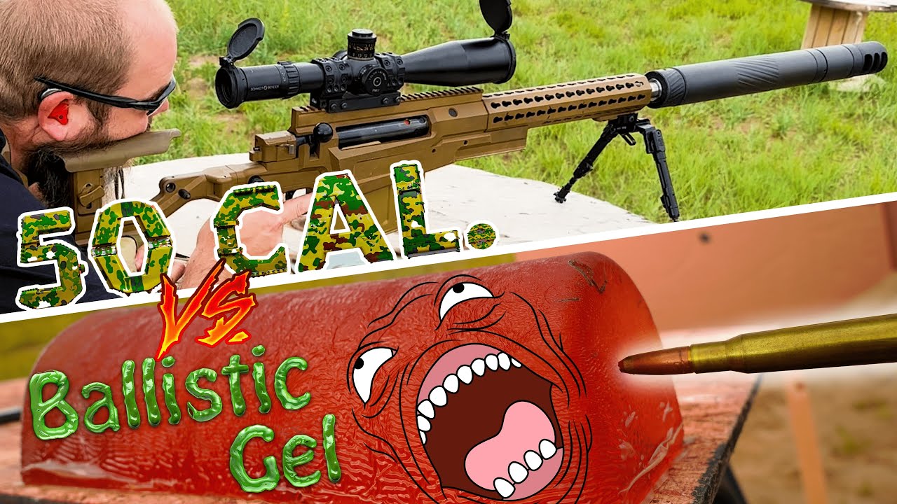 SUPPRESSED 50 CAL. VS BALLISTIC GEL! YouTube