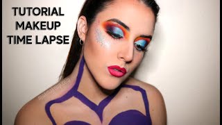 Colour explosion 💥  | Face and Body MakeUp Tutorial | TIME LAPSE