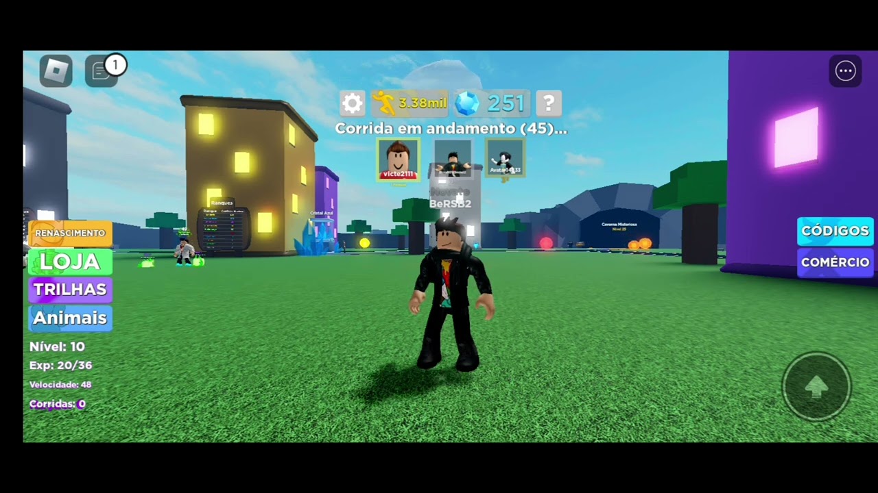 Roblox - Códigos secretos no jogo Lendas da velocidade! 