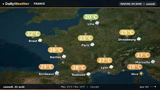 Prévisions météo France — 20 août 2026