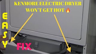 ✨ KENMORE ELECTRIC DRYER SPINS BUT NO HEAT - EASY DIY FIX ✨
