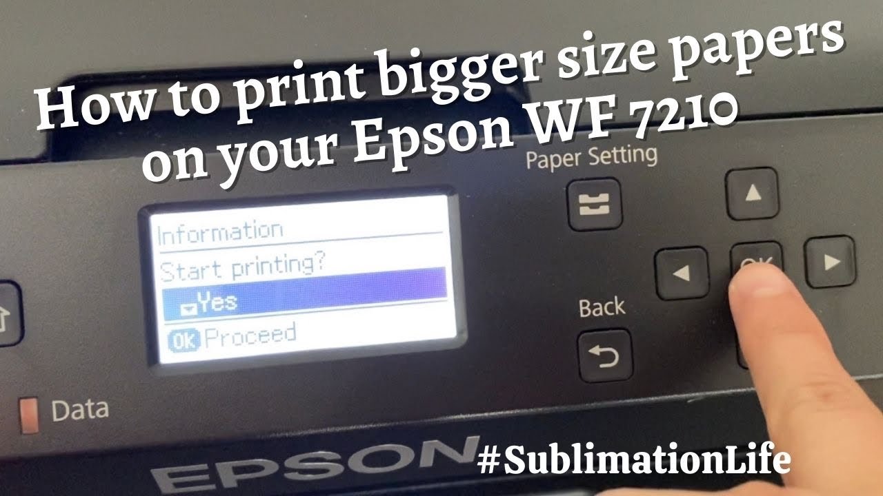 HOW TO PRINT SIZES 11x17in. Or 13x19in. PAPERS ON YOUR WF 7210 Ep. 27 