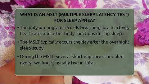 What Is An MSLT (Multiple Sleep Latency Test) For Sleep Apnea? - Sleep Apnea Support Network