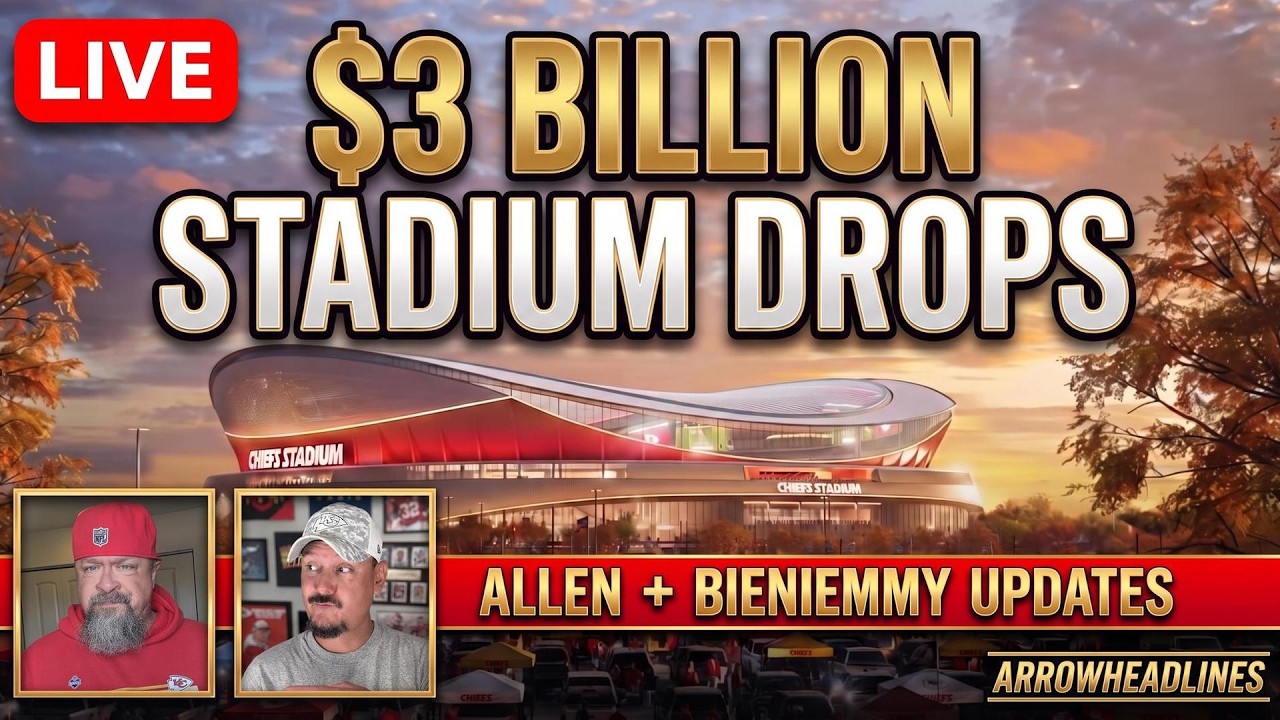 Chiefs LIVE: $3B Stadium Reveal, Bieniemy Update & Cyrus Allen Carted Off
