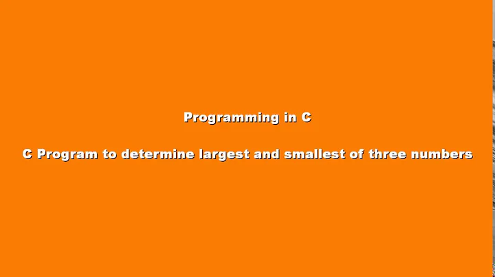 C Program : To determine largest and smallest of 3 numbers