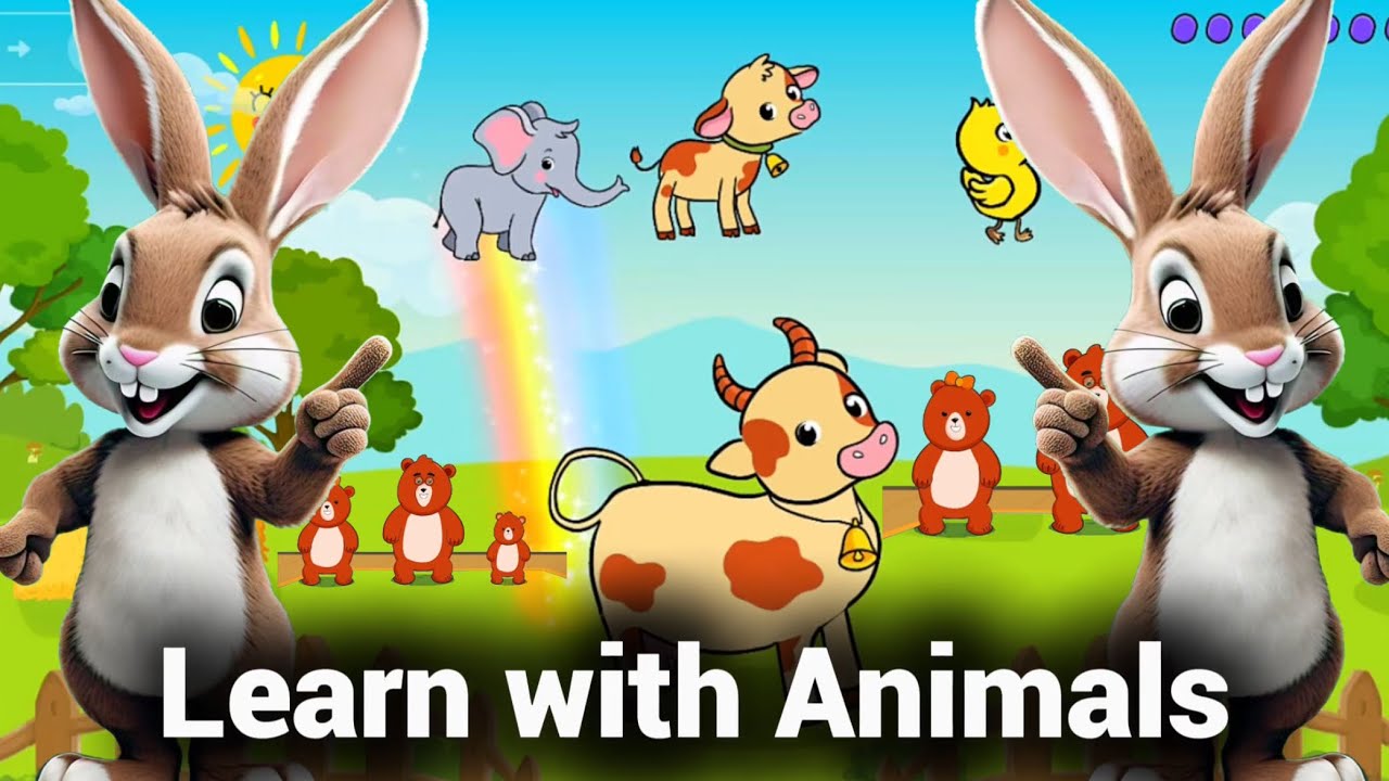 Fun Animal Learning Learn with Animals | 3D learning animals For kids#kidslearning - YouTube