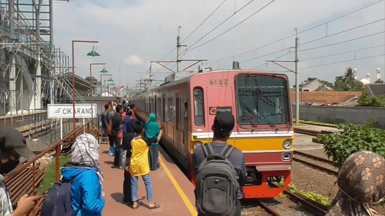 Full Trip KRL Commuter Indonesia Stasiun Cikarang -  Stasiun Bekasi Bagian Pertama