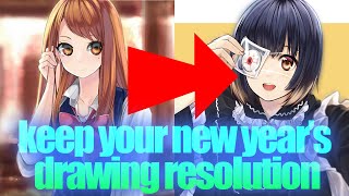 How I Stick To My Drawing Related New Years Resolution Tsukepen Vlog