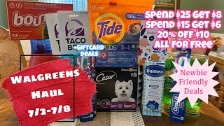 WALGREENS HAUL 7/2-7/8 NEWBIE FRIENDLY DEALS | ALL FOR FREE!