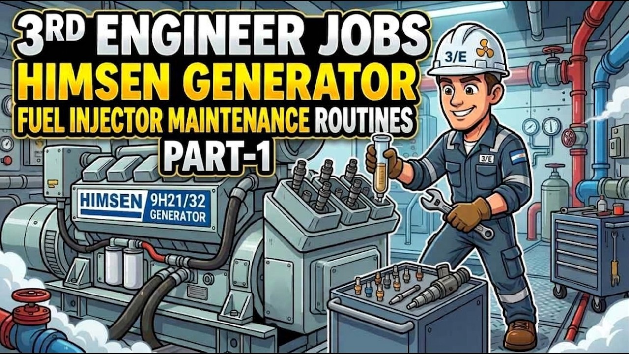 РАБОТА ТРЕТЬЕГО ИНЖЕНЕРА... ЧАСТЬ 1. КАК РАЗОБРАТЬ ТОПЛИВНУЮ ФОРСУНКУ ГЕНЕРАТОРА HIMSEN.