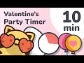 10 Minute Valentine's Party Timer for Kids (Visual Countdown)