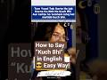 English speaking from hindi daily life