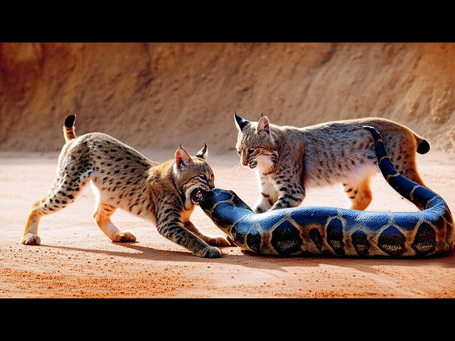 Bobcats Eating Pythons