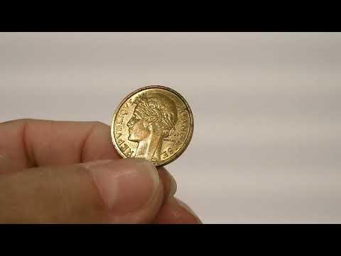 عملة ألومنيوم برونزية فرنسية من عام 1938 