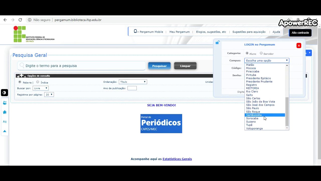 Acessando a Biblioteca Virtual Pearson (BV) pelo Pergamum - YouTube