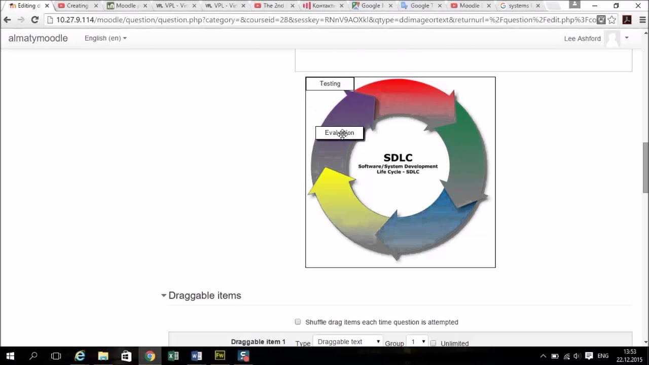 Drag onto question type in moodle - YouTube