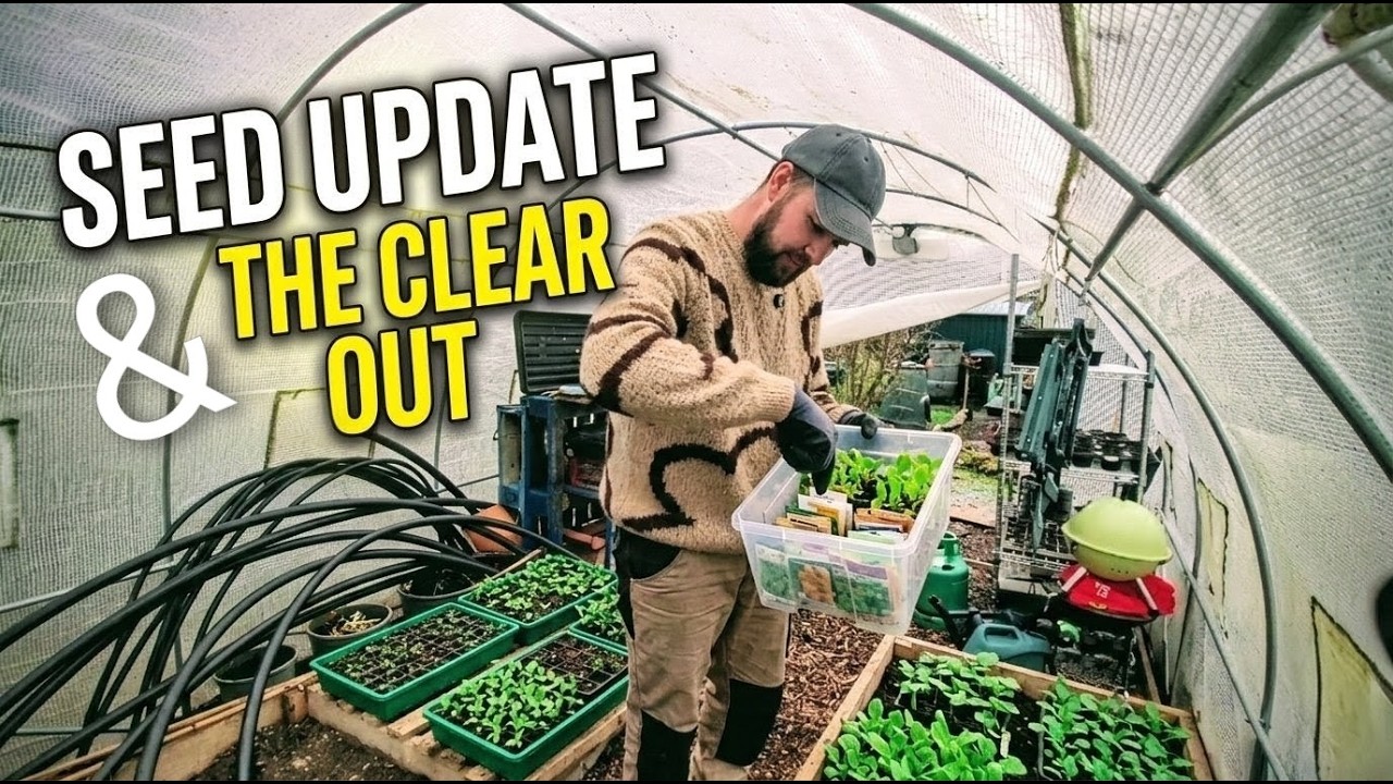 Polytunnel Spring Prep: Deep Cleaning, New Plants & Seedling Update/allotment gardening uk