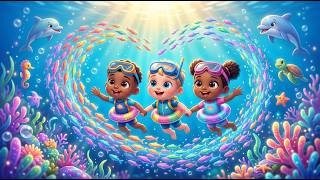 Rainbow Fish School Song Swim Together Kids Nursery Rhymes Video